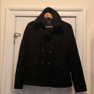 Black Guess fitted pea coat
